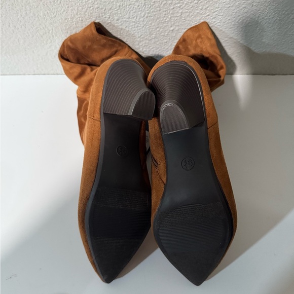 UNIVERSAL THREAD Womens Ada Side Zip Pull On Mid Calf Dress Boot Cognac-various - Picture 8 of 13